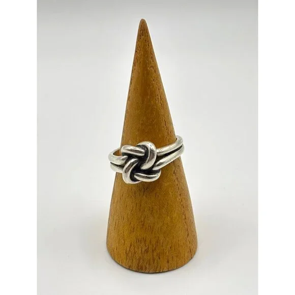 James Avery 925 Sterling Silver Rare Retired Love Knot Ring Size 9 - Picture 8 of 9